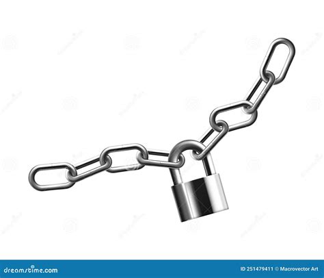 Lock with Chains Composition Stock Vector - Illustration of powerful, heavy: 251479411