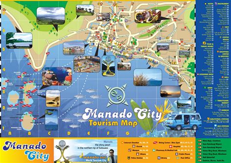 Manado Indonesia: Manado City Tour Map