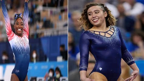 Did Katelyn Ohashi ever beat Simone Biles in competition?