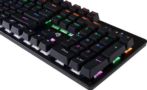 HP GK100F Mechanical Wired RGB Keyboard, Blue Switch, Adjustable 6 Keys ...