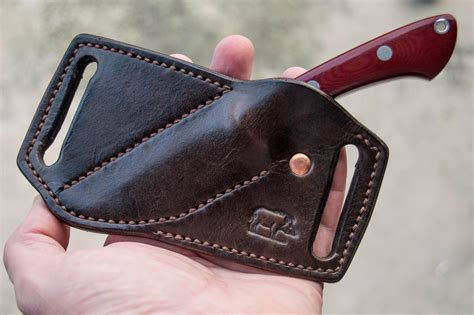 horizontal sheath for a Northwoods fixed blade : Leathercraft