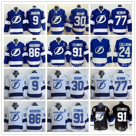 2017 Ice Hockey Tampa Bay Lightning Jerseys 91 Steven Stamkos 9 Tyler ...