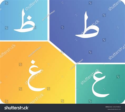 Basic Arabic Letters Hijaiyah Letters Alphabet: เวกเตอร์สต็อก (ปลอดค่า ...