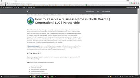 How to Start a Business in North Dakota | ND Secretary of State - YouTube