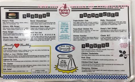 Online Menu of Pennys Diner Restaurant, Alpine, Texas, 79830 - Zmenu