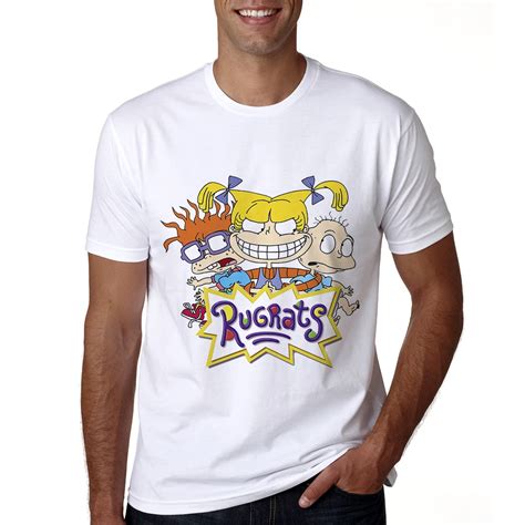 New Cartoon Rugrats Men T shirt Summer Short Sleeve Print Rugrats ...