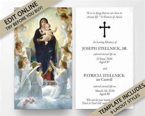 Prayer Cards Memorial Prayer Cards Catholic Prayer Cards - Etsy