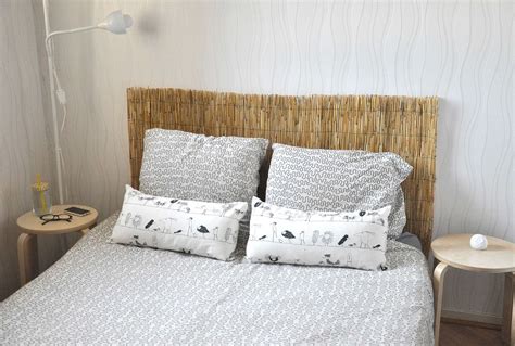 Tête de lit naturelle | Tête de lit en bambou, Deco tete de lit, Lit