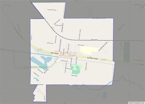 Map of Farwell village, Michigan - Thong Thai Real