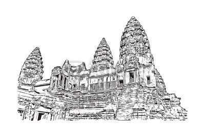 Angkor Wat Sketch at PaintingValley.com | Explore collection of Angkor Wat Sketch