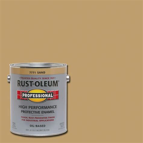 Rust-Oleum Professional 1 gal. High Performance Protective Enamel Gloss Sand Oil-Based Interior ...