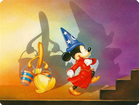 My Favorite Disney Postcards: Fantasia: Mickey and Broom