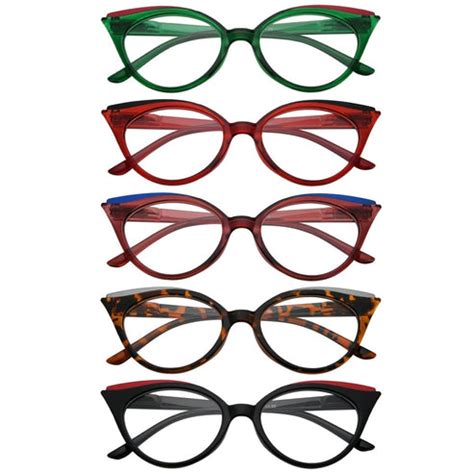 Reading Glasses Cute Cat-eye Design Readers 5 Pack Women – eyekeeper.com