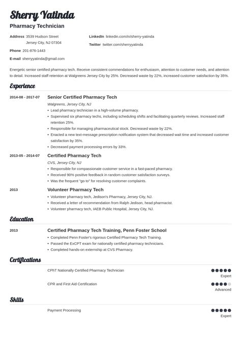 Pharmacy Technician Resume Examples (Guide for 2024)