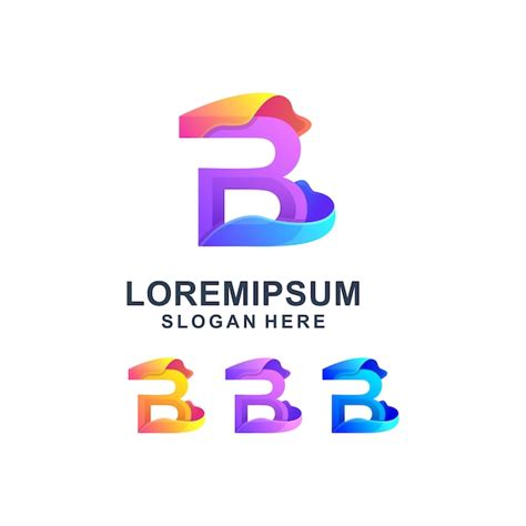 Premium Vector | Colorful abstract letter b logo