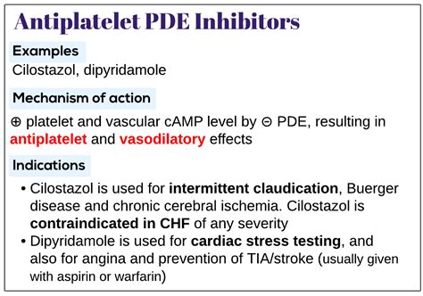 Platelet PDE inhibitors - Medicine Keys for MRCPs