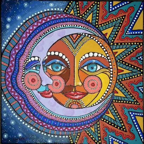 Galeria Mexicana: Works by Kay Larch - SC Arts Hub | Sun art, Sun painting, Celestial art