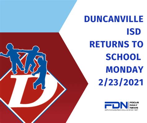 Duncanville ISD Returns To School Tomorrow - Focus Daily News