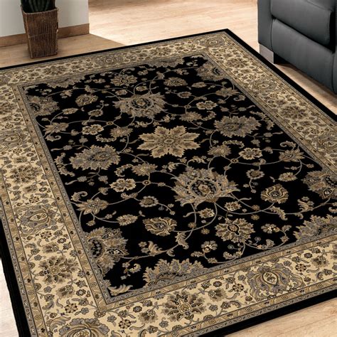 Astoria Grand Bergues Black Area Rug | Wayfair