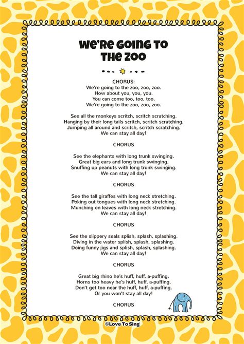 Kid's Song We're Going to the Zoo with Lyrics | Kids Song Lyrics