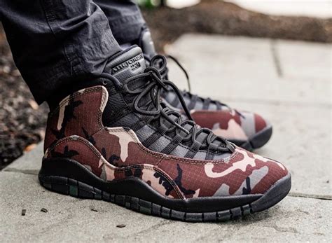 Air Jordan 10 Woodland Camo 310805-201 Release Date - SBD