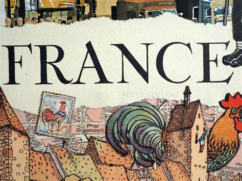 France Paris Map Art Collage. French Country. French - Etsy Canada