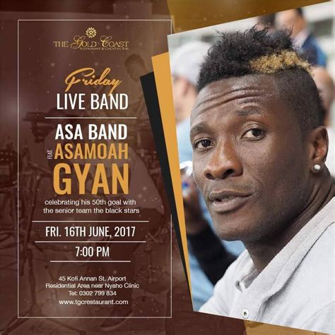 Asamoah Gyan celebrates 50-goal milestone with live band session this Friday - DonkorBlog.Com