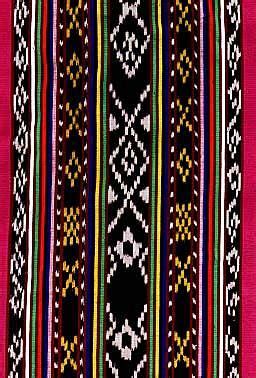 Ikat or ikkat, is a style of weaving that uses a resist dyeing process ...