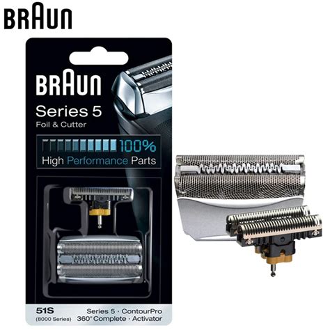 Braun 51S razor Foil & Cutter Replacement for Series 5 Electric Shavers Heads (8998 8595 8590 ...