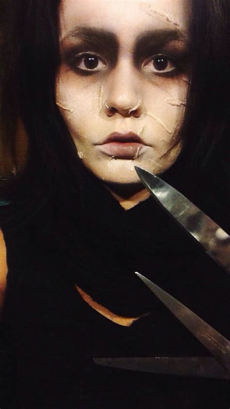 Edward Scissorhands Halloween make up by me :) | Edward scissorhands halloween costume, Edward ...