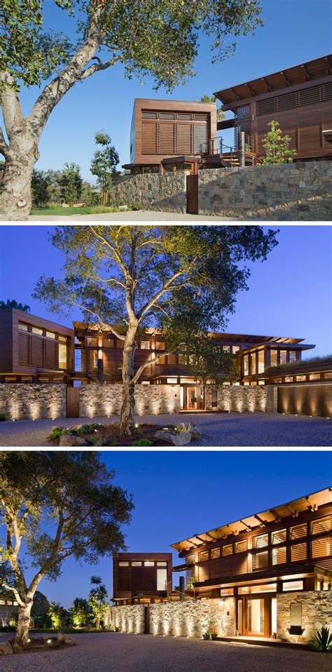 This New Wood And Stone Clad Home Sits Among The Santa Monica Mountains Of California | Clad ...