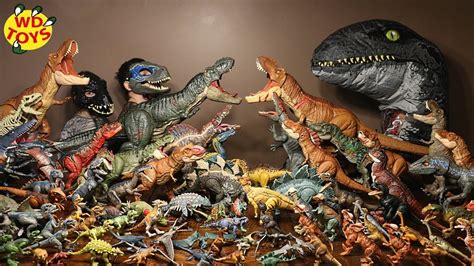 WORLD'S LARGEST JURASSIC WORLD COLLECTION!! Fallen Kingdom Dinosaur Toys Mattel WD Toys T-Rex Vs ...