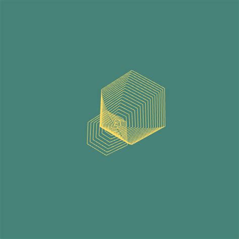 an image of a yellow hexagonal object on a green background