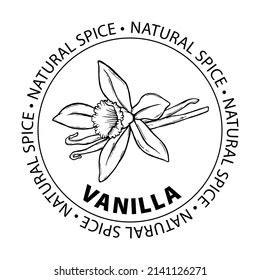 Vanilla Spice Label Vanilla Spice Outline Stock Vector (Royalty Free) 2141126271 | Shutterstock