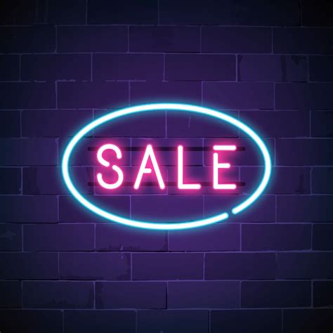 Vector Realistic Isolated Neon Sign Of Sale Lettering - vrogue.co