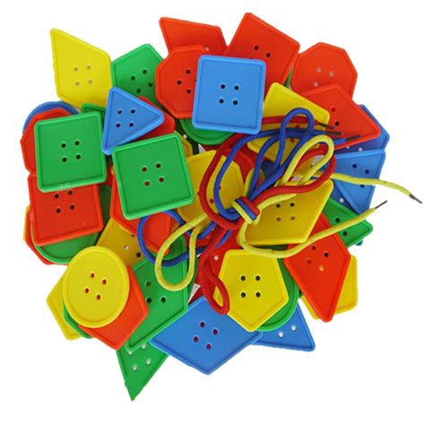 1 Set Kids Montessori Threading Buttons Educational Toys for Children Tangram Puzzles Logic Game ...