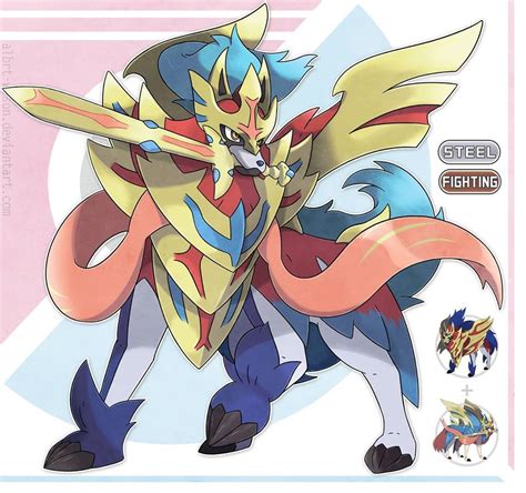 @albert_wlson shared a photo on Instagram: “Zamacian ⚔️🛡️, fusion of Zacian and Zamazenta (Swipe ...