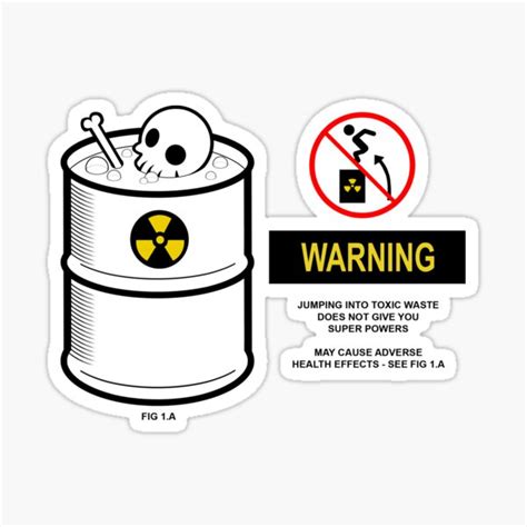 "Warning toxic waste" Sticker by FirstRadiant | Redbubble