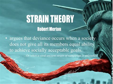 Strain Theory - Robert Merton argues that deviance occurs when a society does not give all its ...