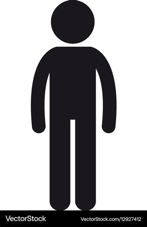 Man stand person icon pictograph Royalty Free Vector Image