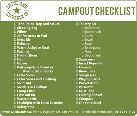 Camping Gear Checklist | Adventure Outdoor