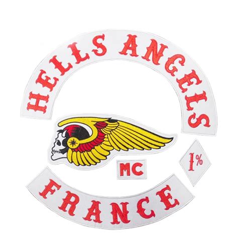 Original 16.6" Huge Hells Angels France Embroidered Iron On Patch Badge Applique For Biker Vest ...