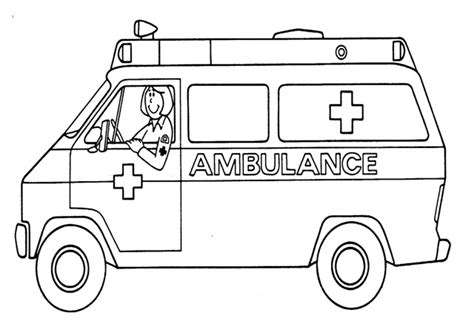 ambulance patients coloring page