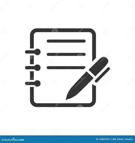 Write a Diary Icon stock vector. Illustration of writing - 120821921