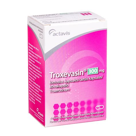 Troxevasin 300 mg hard capsules N50. Bioflavonoids for chronic venous ...