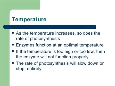 Factors affecting photosynthesis