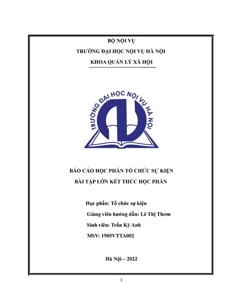 BẢN-BÁO-CÁO - báo cáo - BỘ NỘI VỤ TRƯỜNG ĐẠI HỌC NỘI VỤ HÀ NỘI KHOA ...