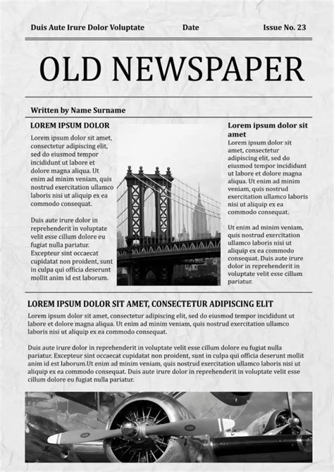 Template for Old Newspaper | Compatible With Google Docs