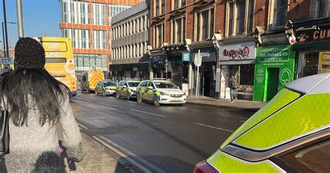 Multiple police cars descend on Nottingham city centre street ...