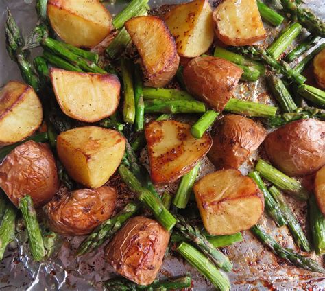 Balsamic Roasted New Potatoes & Asparagus | The English Kitchen